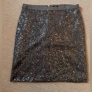 JCREW dark grey sequin pencil skirt/a line, size 12, amazing worn condition!!